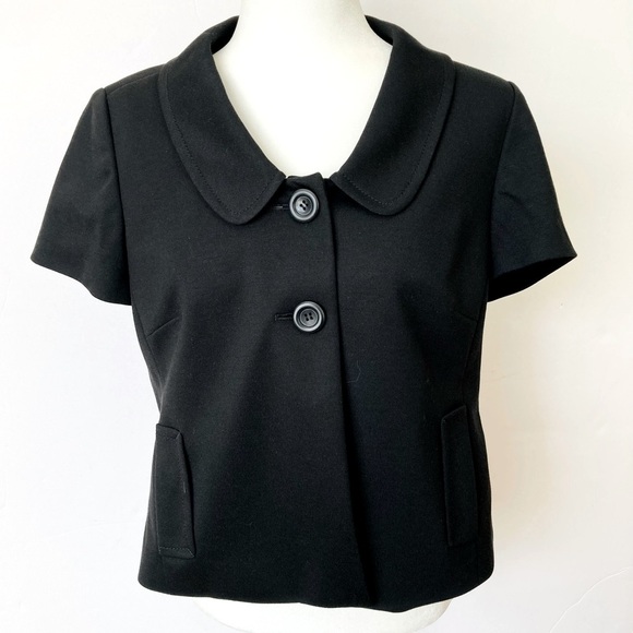 LOFT Jackets & Blazers - Ann Taylor LOFT Black Dressy Short Sleeve Crop Blazer Jacket